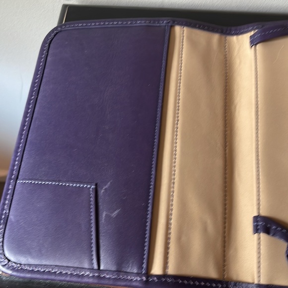 J.W. HULME Purple leather calendar or notepad cover - Picture 7 of 11